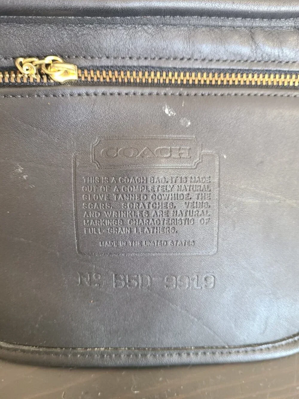 Vintage Rare Coach Quincy Black Leather Crossbody Shoulder Bag 9919